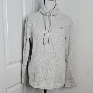 Vineyard Vines Women's Light Gray Cowl Neck Sweatshirt